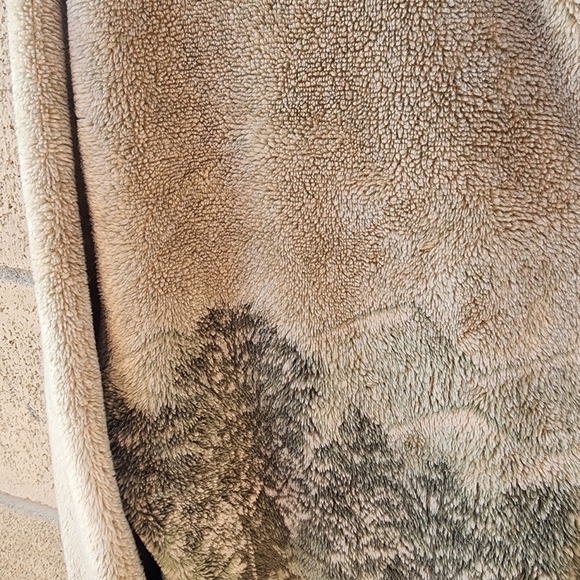 Milton Funwear Vintage Green Forest Fleece Oversized Jacket Womens Size S - Picture 2 of 9